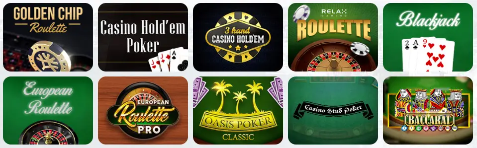 Table games at BET365 CASINO